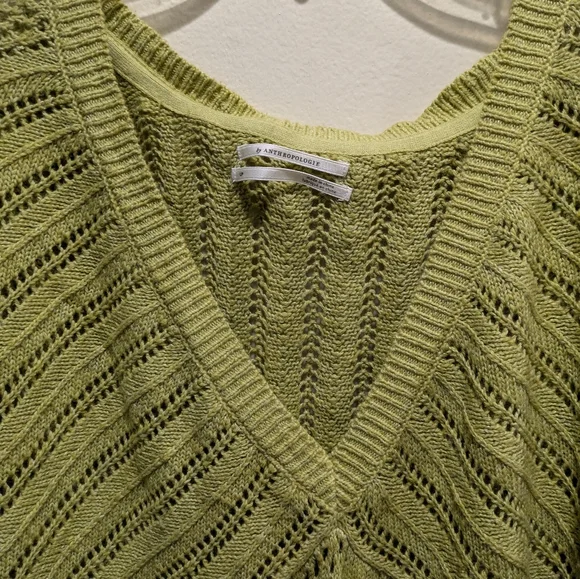 Women's Green Knit Sweater Size Lp - Picture 4 of 12